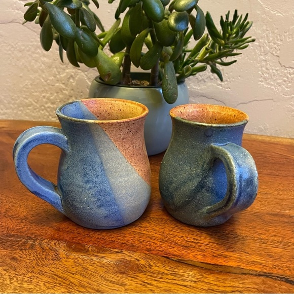 Ceramic Pottery Coffee Mug Bundle in Set of 2 Handmade Coffee Mug Western Color - Picture 7 of 7